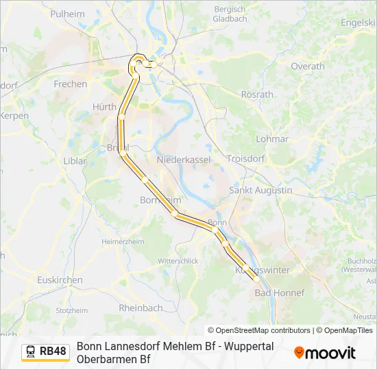 Bahnlinie RB48 Karte