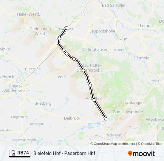 RB74 Train Line Map