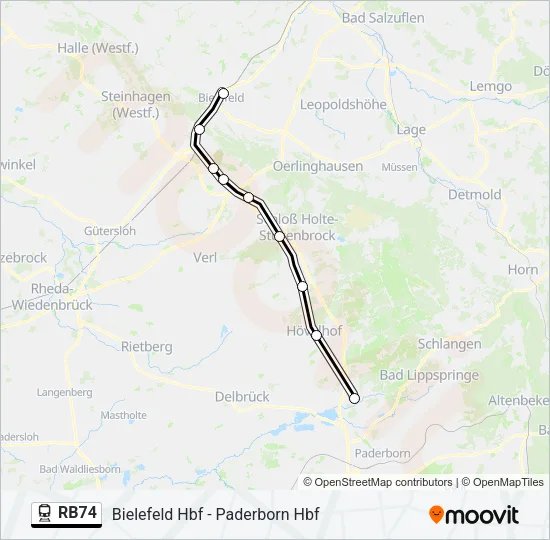 RB74 Train Line Map