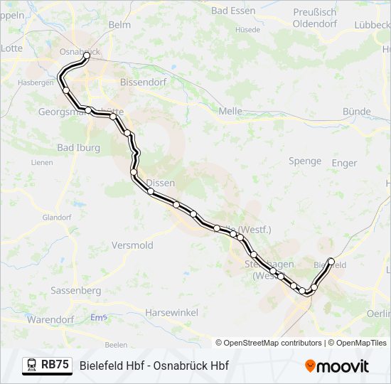 RB75 Train Line Map
