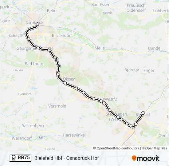 RB75 Train Line Map