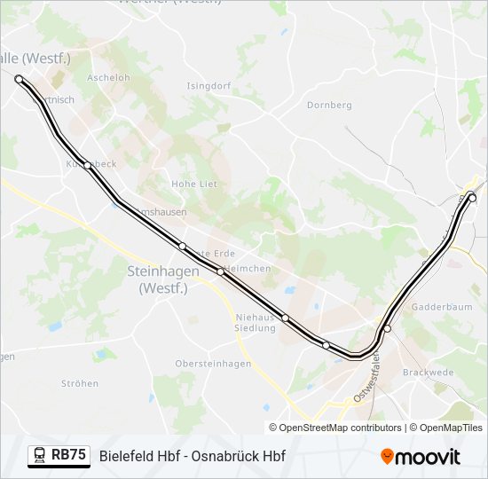 RB75 Train Line Map