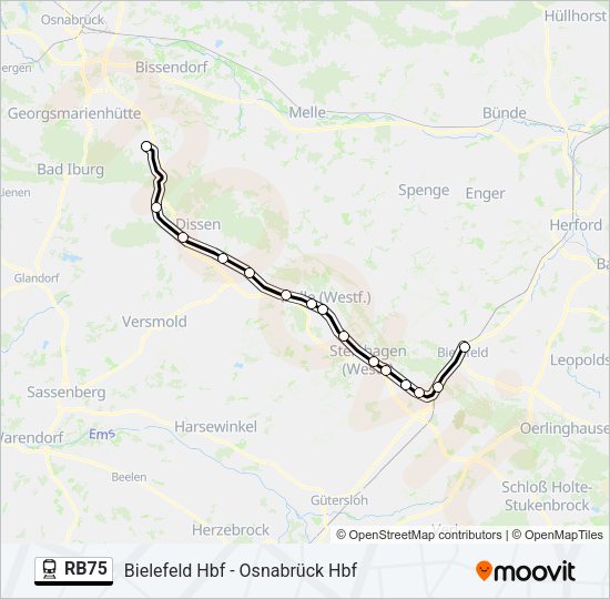 RB75 Train Line Map