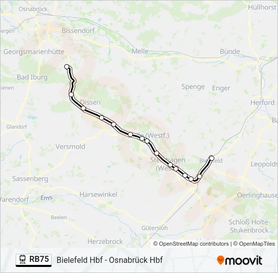 RB75 Train Line Map