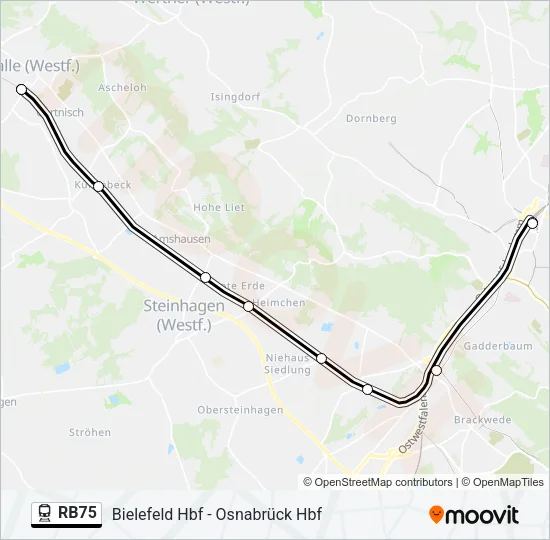 RB75 Train Line Map