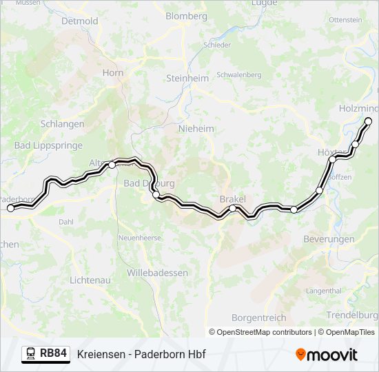 RB84 Train Line Map