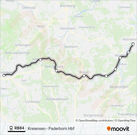 RB84 Train Line Map