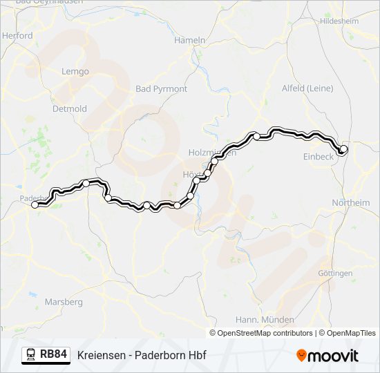 RB84 Train Line Map