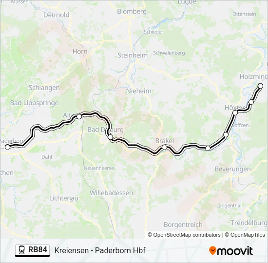 RB84 Train Line Map