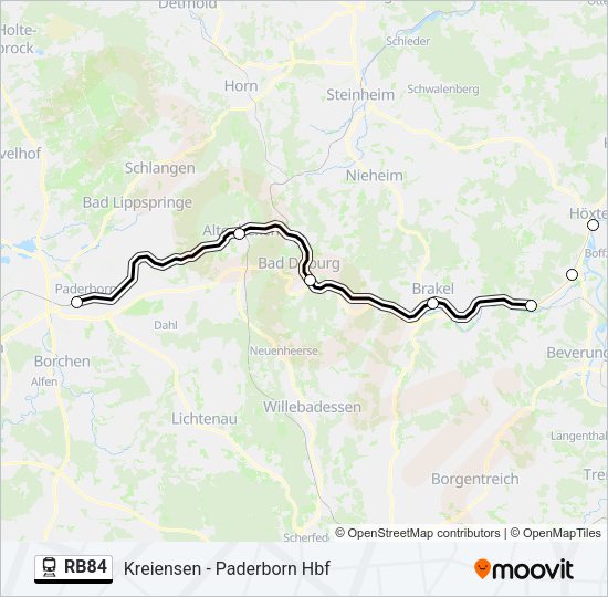 RB84 Train Line Map
