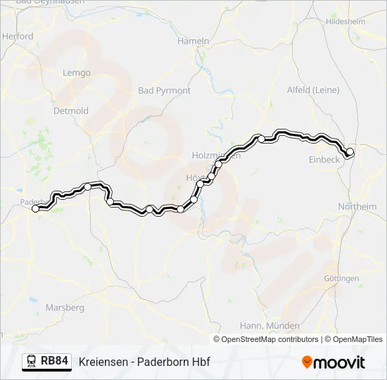 RB84 Train Line Map