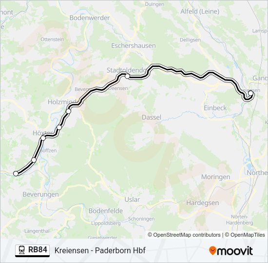 RB84 Train Line Map