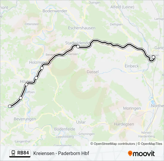 RB84 Train Line Map