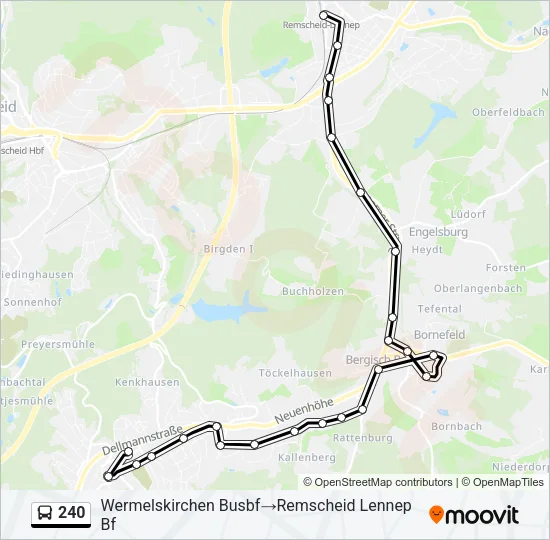 240 Bus Line Map