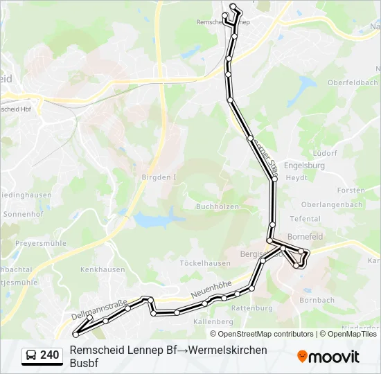 240 Bus Line Map