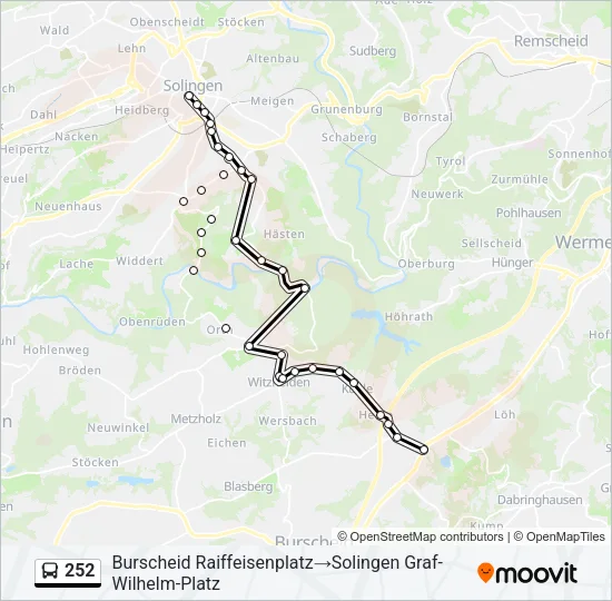 252 Bus Line Map