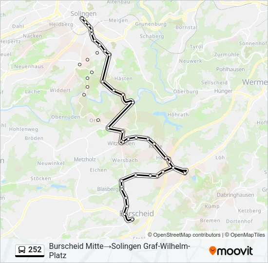 252 Bus Line Map