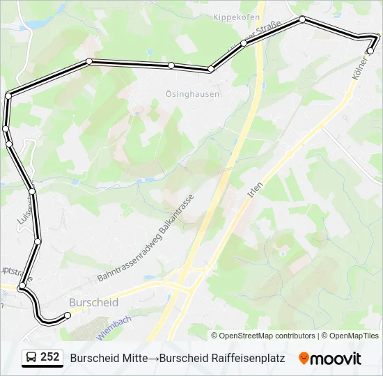 252 Bus Line Map