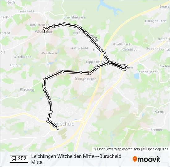 252 Bus Line Map