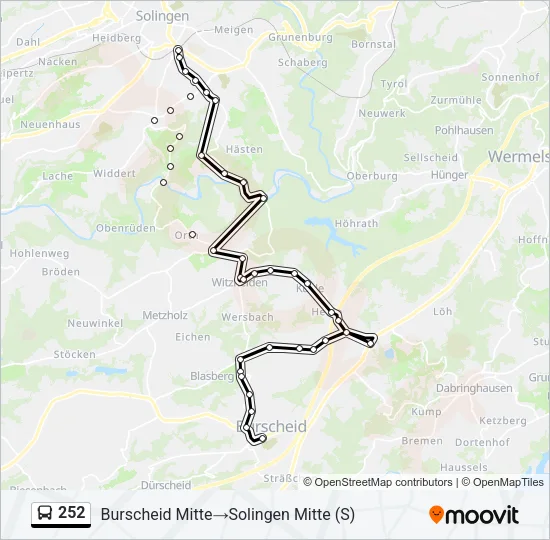 252 Bus Line Map