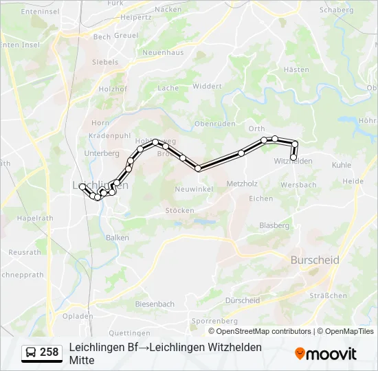 258 Bus Line Map