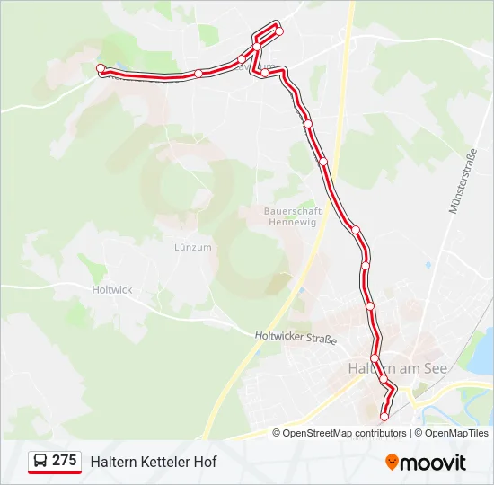 275 Bus Line Map