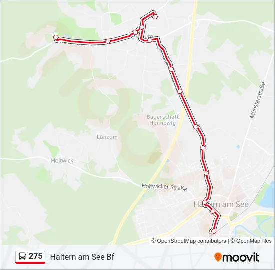 275 Bus Line Map