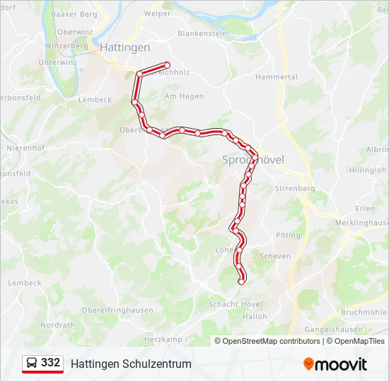 332 Bus Line Map
