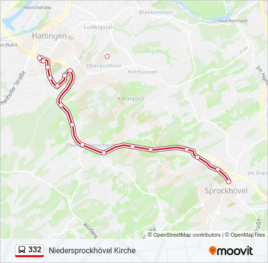 332 Bus Line Map