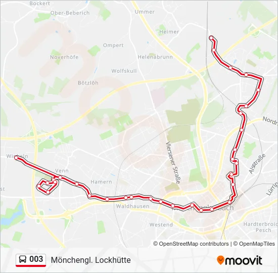 Автобус 003: карта маршрута