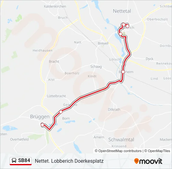 SB84 Bus Line Map