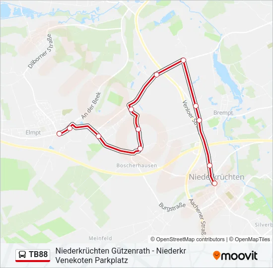 TB88 Bus Line Map