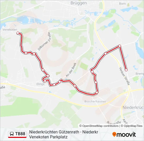 TB88 Bus Line Map
