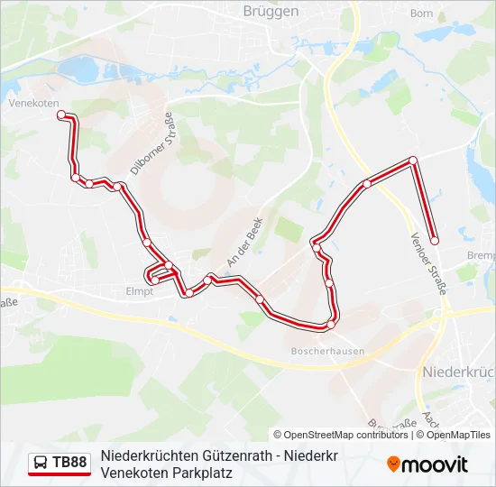 TB88 Bus Line Map