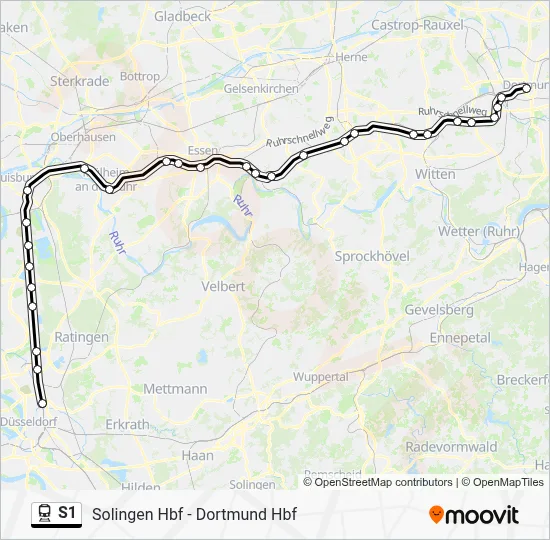 S1 Train Line Map