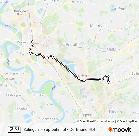 S1 Train Line Map