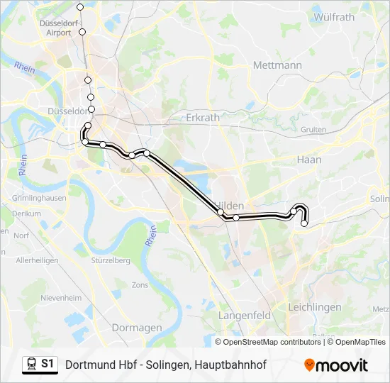 S1 Train Line Map