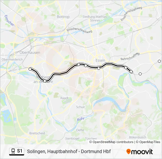 S1 Train Line Map