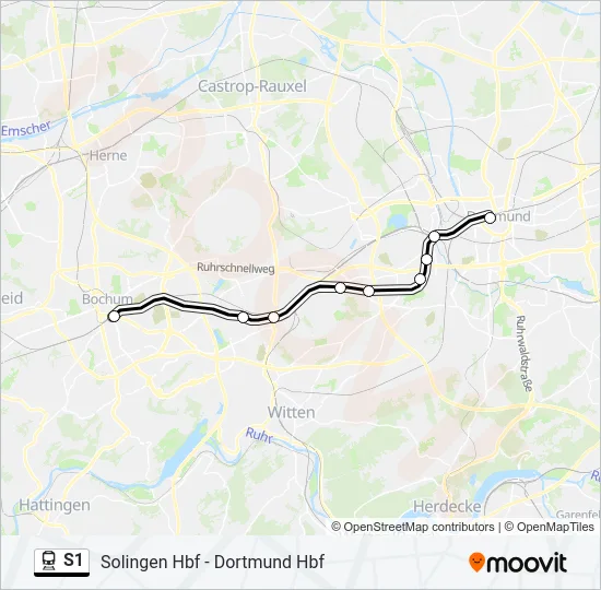 S1 Train Line Map