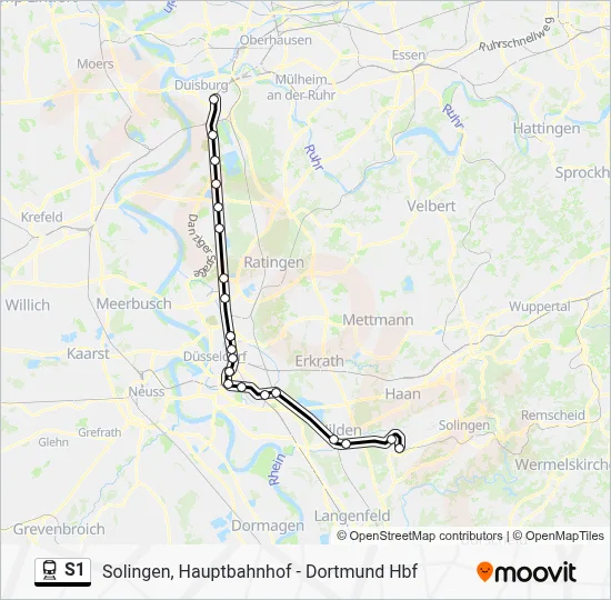 S1 Train Line Map
