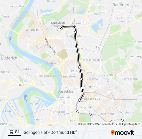 S1 Train Line Map