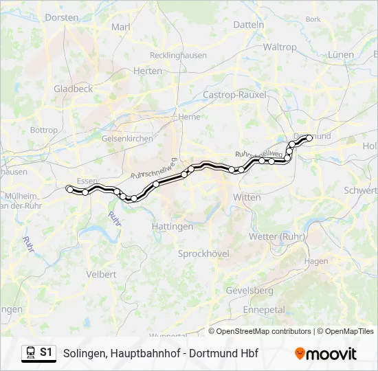 S1 Train Line Map