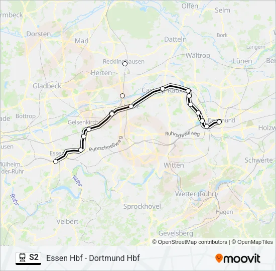 S2 Train Line Map