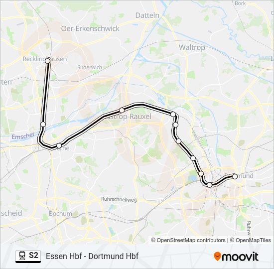 S2 train Line Map