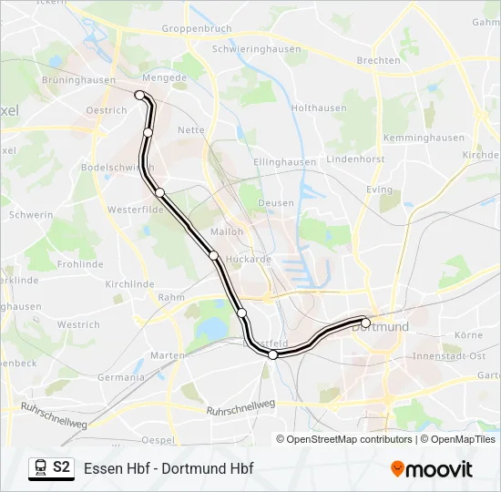 S2 Train Line Map