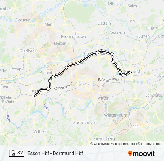 S2 Train Line Map
