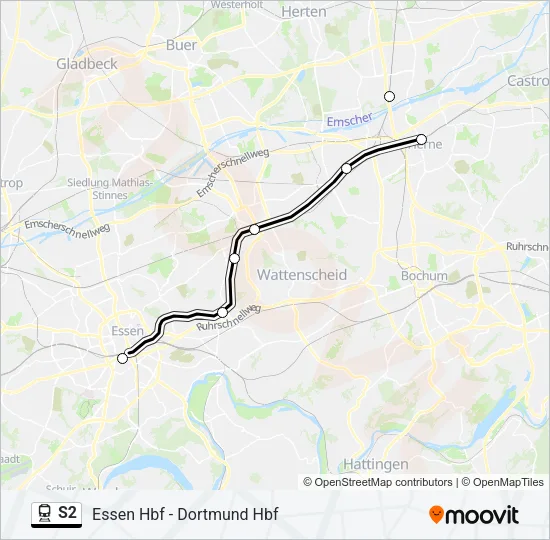S2 Train Line Map