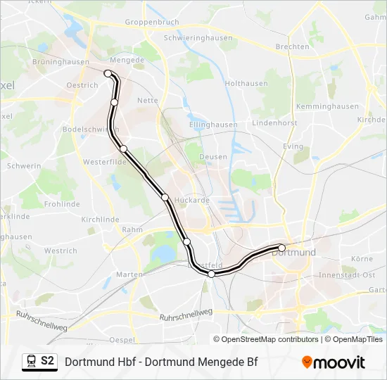 S2 Train Line Map