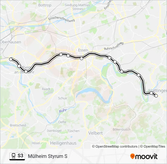 S3 Train Line Map