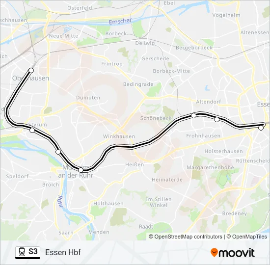 S3 Train Line Map